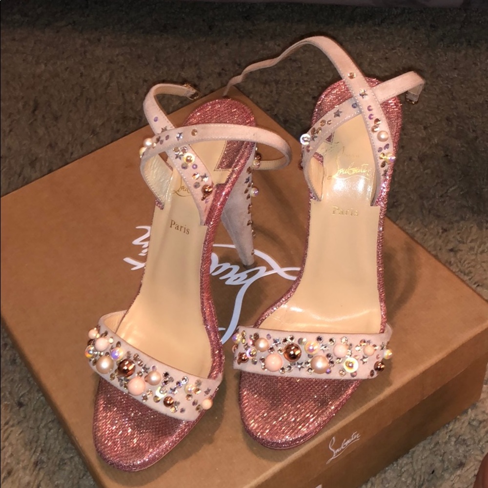 Christian Louboutin Gelila Veau Velours/ Glitter